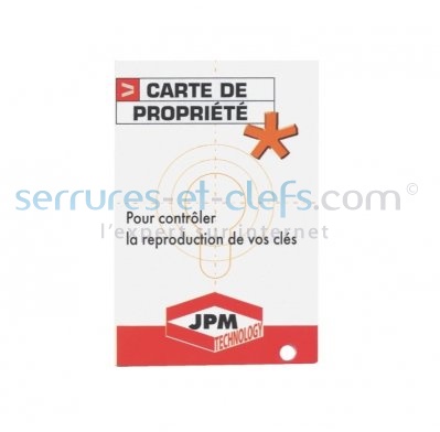 CARTE DE PROPRIETE JPM