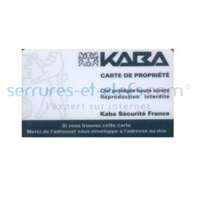 Carte de proprit KABA